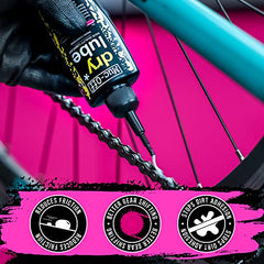 MUCOFF Dry Chain Lube, 120ml - Bike Lube, Bike Chain Oil, Chain Wax for Dry Weather Conditions - Biodegradable Bike Lubricant and Bicycle Chain Oil, Black