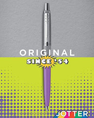 Parker Jotter Originals Ballpoint Pen - Frosty Purple Finish - 60s Pop Art Collection - Blue Ink - Gift Boxed