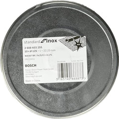 Bosch Professional 2608603255 10 x Cutting Discs for Inox Rapido WA 60 T BF (for Stainless Steel, Ø 125 mm, Straight, Accessories for Angle Grinders), White, 125mm x 1mm x 22.23mm