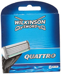 Wilkinson Sword Systems Quattro Men's Razor Blade Refills x 8