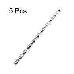 TOP-VIGOR 5Pcs 6mm x 250mm 304 Stainless Steel Round Rods, Metal Solid Round Shaft Rods Lathe Bar Stock for DIY Crafts Car Helicopter Airplane Model