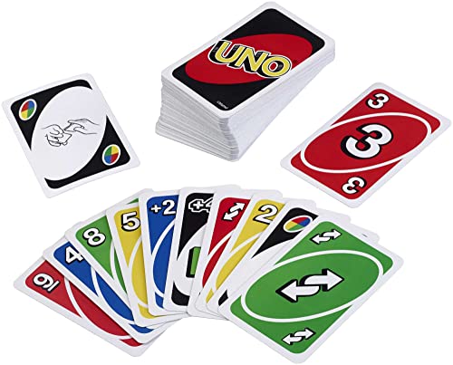 Mattel Games UNO, Classic Card Game for Kids and Adults for Family Game Night, Use as a Travel Game or Engaging Gift for Kids, 2 to 10 Players, Ages 7 and Up, W2087