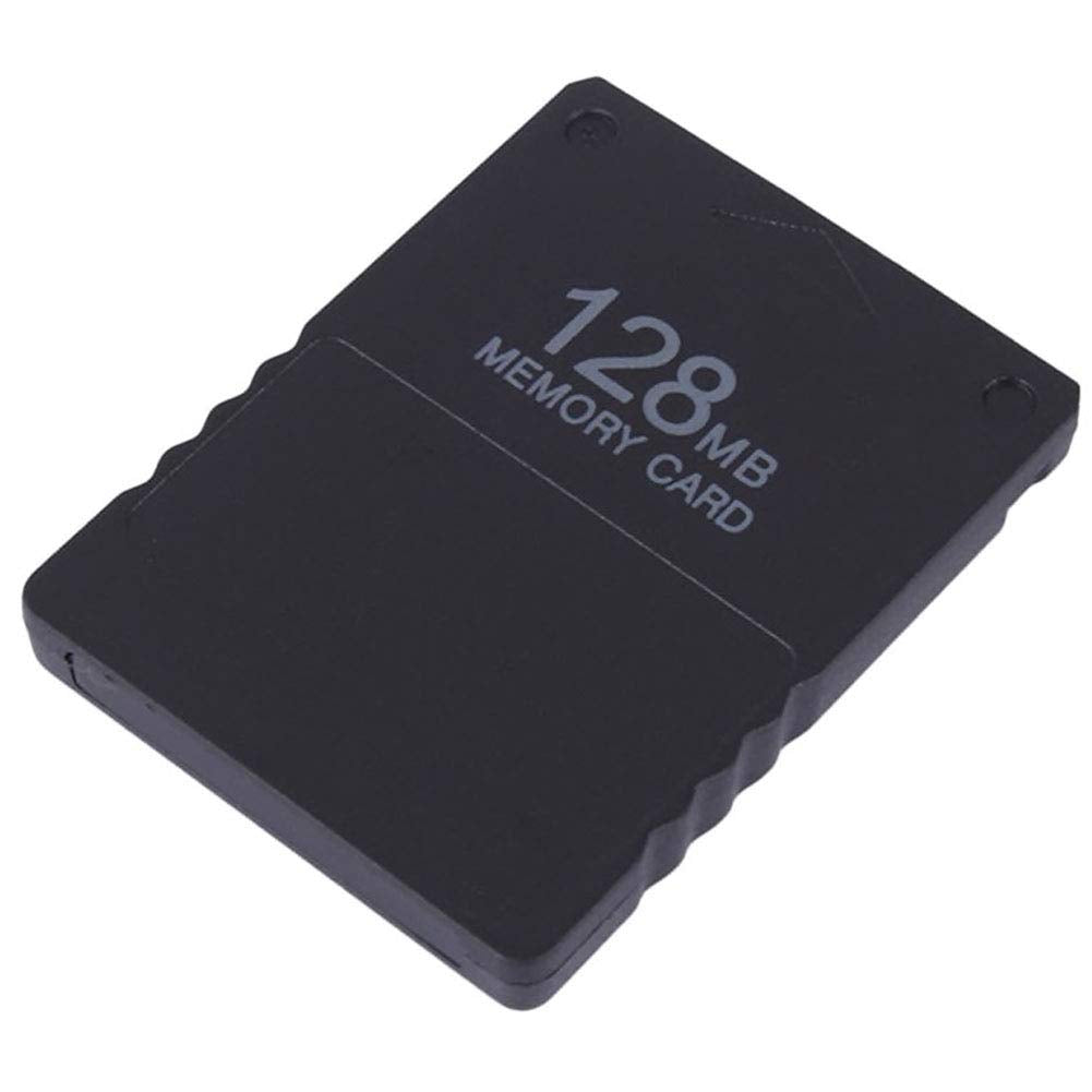 Gamer Gear 128MB PS2 Memory Card storage compatible with the classic PlayStation 2, PS2 (PS2 games only). High Speed Black Game saving storage accessory 2 Pack