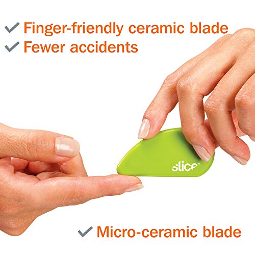 Slice 00100 Safety Cutter Ceramic Knife   Coupons, Card, Paper, Parcels and Wrapping Paper Cutter Tool - Handy and Safe Tiny Cutting Tool That Fits Your Keyring