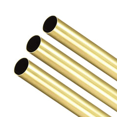 MACHSWON 3 Pcs Brass Round Tube H65 Copper Tubes Pipe 300mm Length 15mm OD 0.5mm Wall Thickness Seamless Straight Pipe Tubing