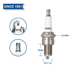 TORCH F6RTC Spark Plug Repalce for N GK BPR6ES Spark Plug, for Bos ch WR6DC WR7DC Spark Plug,for Cham pion RN9YC RN10YC Spark Plug,for Den so W20EPR-U,for MTD 951-10292/751-10292,OEM