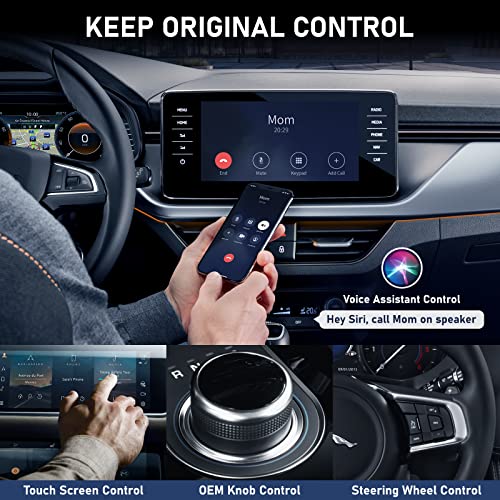 CarPlay Wireless Adapter for Factory Wired CarPlay 2024 Upgrade Plug & Play Wireless CarPlay Dongle Converts Wired to Wireless Fast and Easy Use Compatible with Cars from 2015 & iPhone iOS 10and