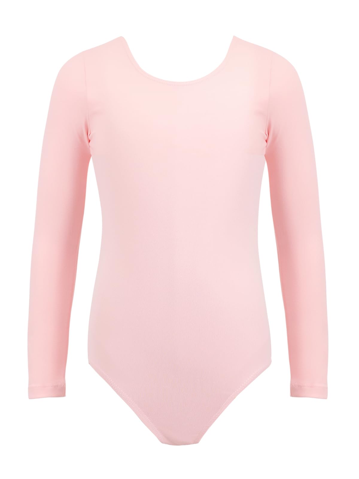 Bezioner Ballet Leotard for Girls,Gymnastics Leotards Long Sleeve Dance Outfit for Kids Pink 140