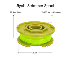 Strimmer Spool for Ryobi, Strimmer Wire,Trimmer Spool Line for Ryobi Φ2mm Double Autofeed Spools Replacement Compatible for Ryobi One PLUSand AC80RL3 Grass Cutter Trimmer Wire Refills 11ft (4 PACK)