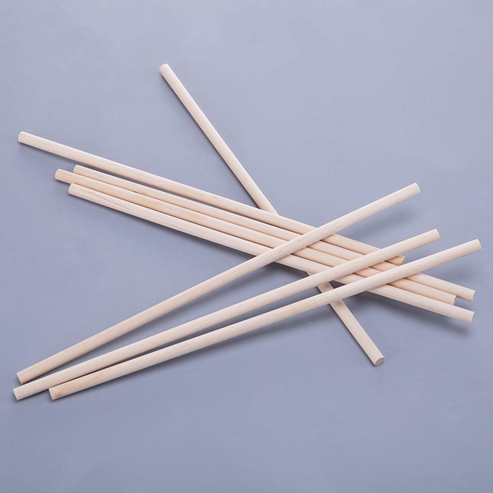 ZHIYE 100 Packs Dowel Rods 15cm x 4mm Craft Sticks Unfinished Natural Wood for DIY Craft and Art Work