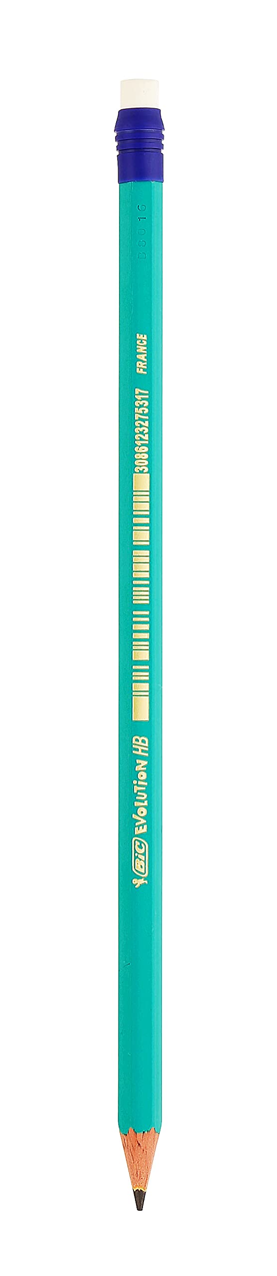 BIC Ecolutions Evolution 655 HB Pencil with Eraser (Pack of 12), Green