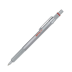 rOtring 600 Ballpoint Pen   Medium Point   Black Ink   Silver Metal Barrel with Non-Slip Knurled Grip   Refillable