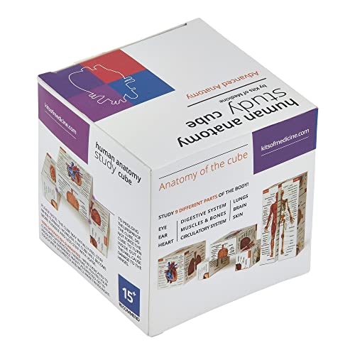 Human Anatomy Study Cube   Study 9 Parts of The Human Body   Perfect Anatomy Revision Guide   Addictive Anatomy Model Cube   Great Gift For Nurse, Dentist, Medical Students