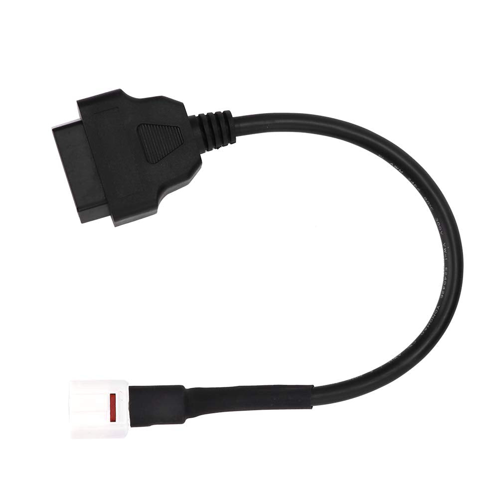 Akozon OBD2 Cable Connector, 4 Pin to OBD2 Fault Code Reader Motorcycle Scanner Diagnostic Cable Fit for Yamaha