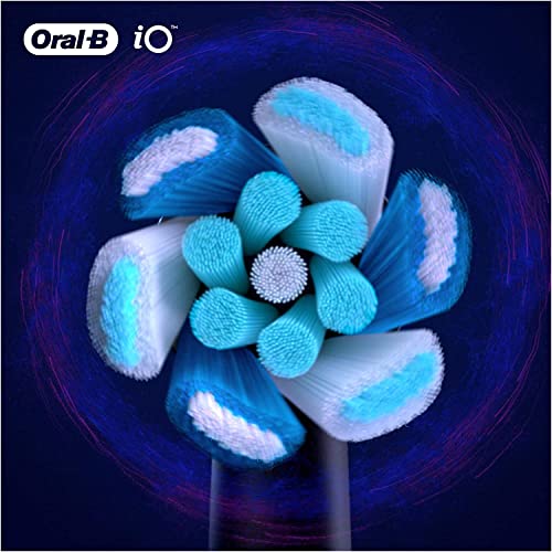 Oral-B iO Ultimate Clean Electric Toothbrush Head, Twisted & Angled Bristles for Deeper Plaque Removal, Pack of 2 Toothbrush Heads, Black