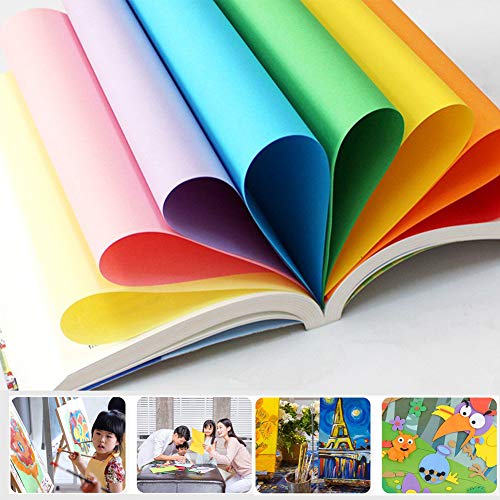 Coloured Card A4, Coloured Paper (Pack of 100 Sheets) 230gm, 20 Assorted Colours Handmade Origami Paper, Craft a4 Card