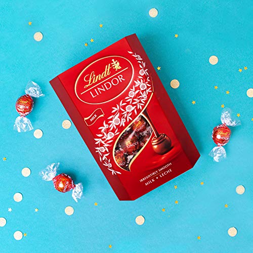 Lindt Lindor Milk Chocolate Truffles Box Large - Approx 26 balls, 337g - Chocolate Truffles with a Smooth Melting Filling - Gift Present or Sharing Box - Father's Day, Birthday, Congratulations