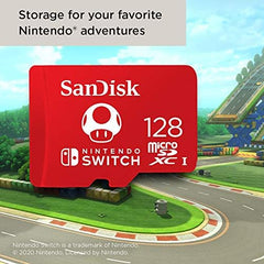 SanDisk 128GB microSDXC UHS-I card for Nintendo Switch - Nintendo licensed Product