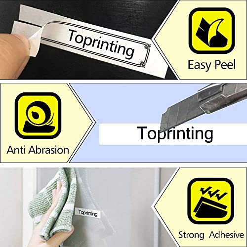 Upwinning Compatible TZe 211 6mm Label Tape Replacement for Brother P-Touch Tape 6mm TZe-211, TZe Laminated Tape Black on White TZe211 6mm Work with Brother Label Maker 900 1000 1010 D210 D400, 3-Pack