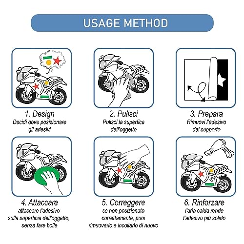 DINGFENG Motorbike Stickers, Motorcycle Stickers, Funny Car Stickers, Motocross Stickers, Motorbike Helmet Stickers Cartoon Decals for Skateboard Laptop Bicycle Helmet(Eagle)