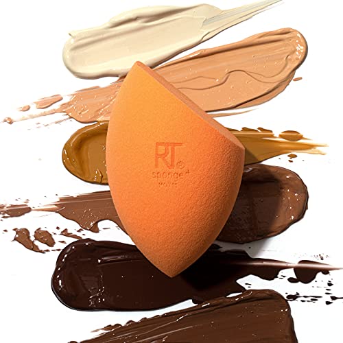 Real Techniques Miracle Complexion Beauty Sponge Makeup Blender Set, Orange, (Pack of 8)