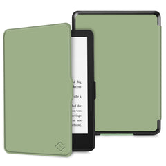 FINTIE Slimshell Case for 6.8 inches Kindle Paperwhite (11th Generation-2021) and Kindle Paperwhite Signature Edition - Premium Lightweight PU Leather Cover with Auto Sleep/Wake, Sage Green