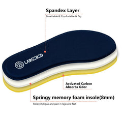 LARGERED Memory Foam Insoles for Men&Women,Cushioning Comfort Shoe Inserts for Work Boots,Walking Boots,Ladies Trainers,Sports Running Shoes,Sneakers,Replacement Support Pads,W04-Blue 8