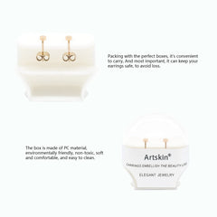 Artskin Rose Gold Plated Titanium Dot Stud Earrings for Women Men Girls Hypoallergenic 5mm Round Flat Disc Dainty Earrings for Sensitive Ears (5mm, Rose Gold)