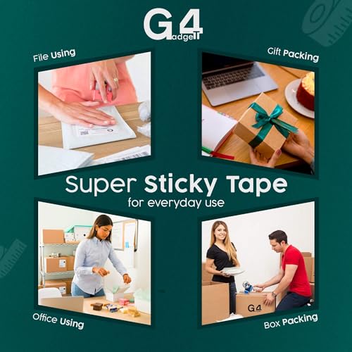 G4GADGET 24mm x 40m x 3 Tape Rolls of Clear Strong Parcel Tape Packing For Packaging