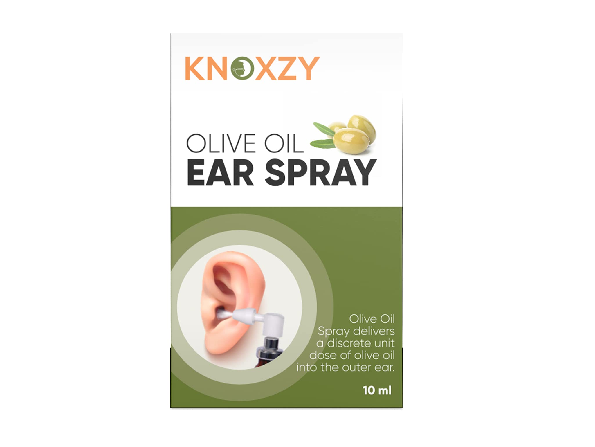 Knoxzy Olive Oil Ear Spray, Wax Removal Natural Spray for Infections & Pain Softener Relief Clinically Tested - 10 ml