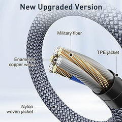 Txtcu 3.5mm Aux Cable 5m, Auxiliary Audio Cable Braided Stereo Mini Jack Male to Male Headphone Cord Auxiliary Aux Audio Cable for Headphones, iPods, iPhones, iPads, Home/Car Stereos,MP3 Player