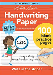 Letter Lines Regular Ruled Handwriting Paper: 100 blank A4 practice pages with unique guided design – for improving writers in KS1 and KS2 (Letter Lines Handwriting Paper)