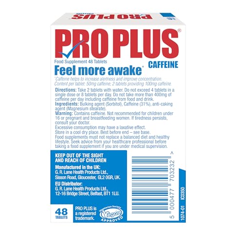 PRO PLUS 48 tablets - Caffeine Tablets - Sugar Free