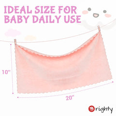 Orighty Burp Cloths, Super Soft & Highly Absorbent Coral Fleece, 20 x 10 Inch Gentle & Large Burp Rugs for Baby Sensitive Skin - Burping Cloths for Newborn Essential, 8 Pack