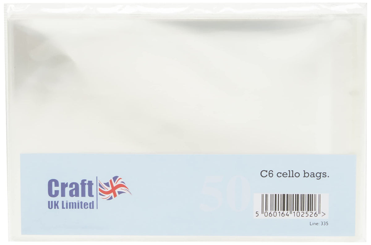 Craft UK 335 C6 50 Cello Bags