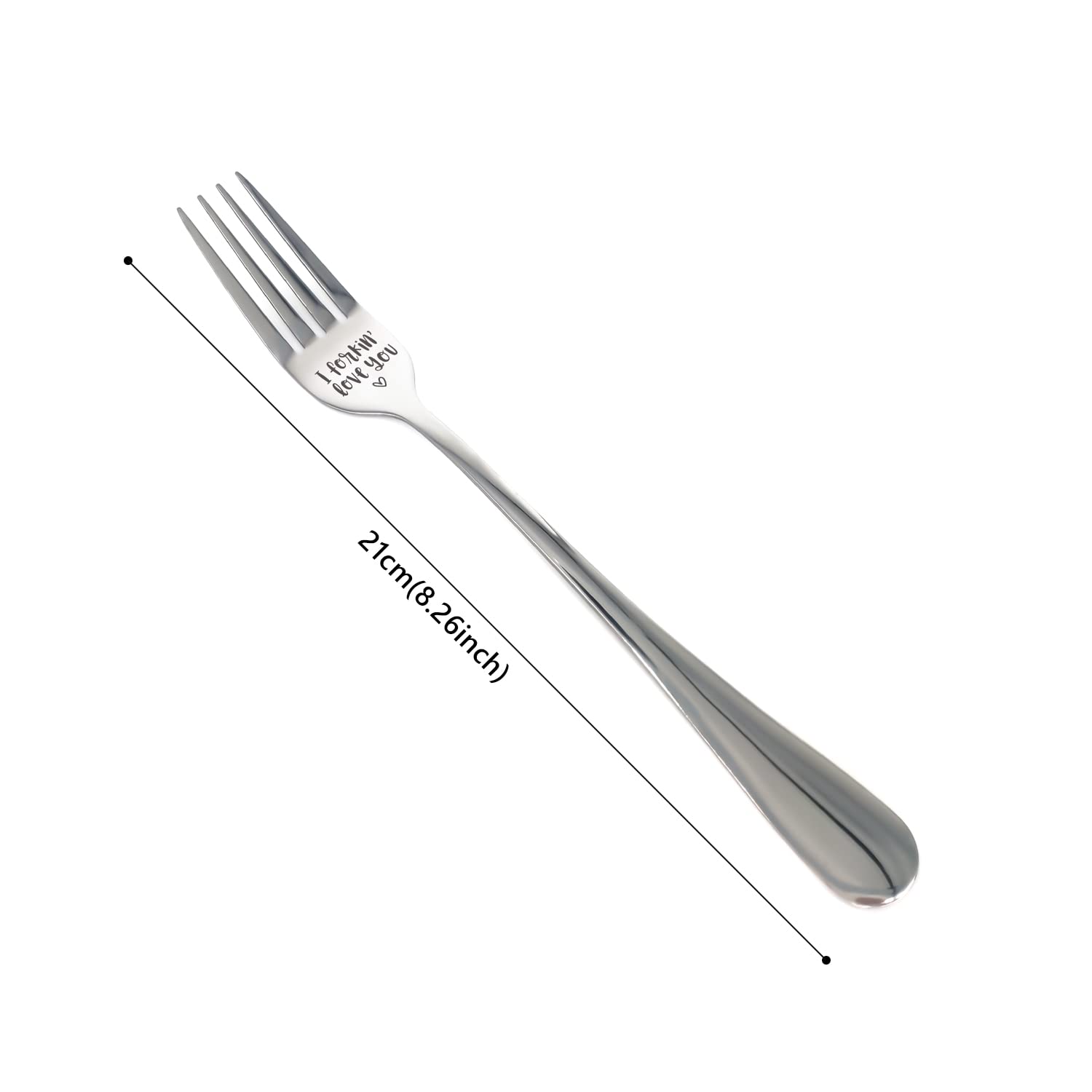 Forking Love You Funny Engraved Forks, Stainless Steel Engraved Fork, Personalized Letter Dinner Fork-I Forking Love You, Unique Carving Fork Best Gifts for Christmas Valentine's Day A3ANCZ (3)