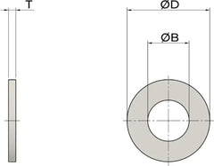 M8 (8mm) Flat Washer Form A - A2 Grade Stainless Steel (Pack of 30)