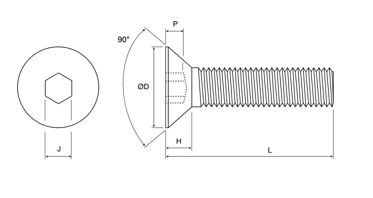 M5 (5mm x 20mm Inc Head) Hex Socket Countersunk Machine Screws - A2 Grade Stainless Steel (Pack of 20)