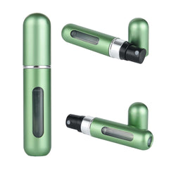 Perfume Atomiser Aftershave Travel Refillable Bottle Portable Handbag Spray-5ML Nicotine Free (Green)