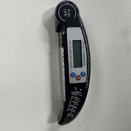 flintronic Food Thermometer, Digital Instant Read Meat High Accuracy Foldable Long Probe Food Cooking Thermometer with °F/°C, Auto On/Off Cooking Thermometer for Kitchen, BBQ, Milk, Water