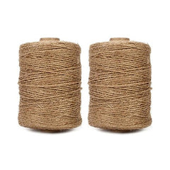 tenn well 1000 Feet Jute Twine String, 3 Ply 1.8mm Thick Garden Twine String for DIY Crafts, Gift Wrapping, Bundling Packing and Gardening (Brown)