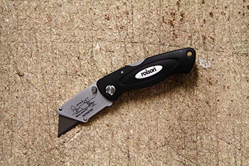 Rolson 62841 Folding Tradesman Knife, Black