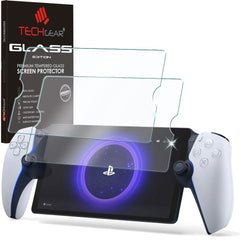 TECHGEAR GLASS Protector For PS Portal (2 Pack) Genuine Tempered Glass Screen Protector [9H Hardness] [Crystal Clarity] [Scratch-Resistant] [No-Bubble] for Sony PlayStation Portal Remote Player