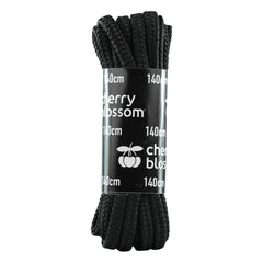 Cherry Blossom Footwear Round Lace Shoelaces, Black, 140cm