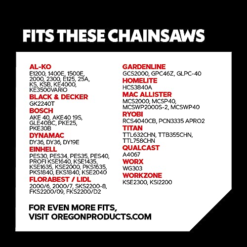 Oregon Chainsaw Chain for 16-Inch (40 cm) Bar 57 Drive Links low-kickback chain fits Titan, Gardenline, Black & Decker, Spear & Jackson, Einhell, Worx, Mac Allister, Florabest, Handy & more (91P057E)