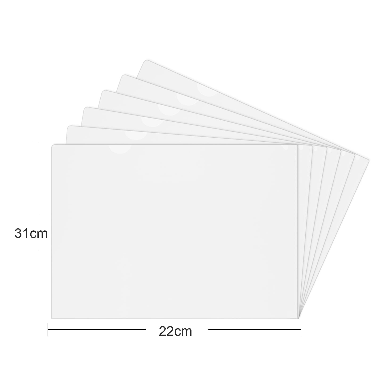 ZCZN A4 Plastic Sleeves, 45pcs Clear Open Top & Side Cut Flush Folders for Filing Papers and Documents, Pack of 45