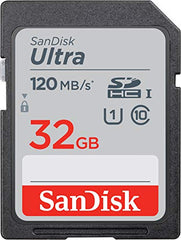 SanDisk Ultra 32GB SDHC Memory Card, Up to 120 MB/s, Class 10, UHS-I, V10