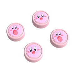 JINGDU Switch Thumb Grip Caps for Nintendo Game Silicone Analog Stick Cover Soft Joystick Grip Caps with 3D Pattern for Nintendo Switch Lite/OLED 4Pcs - Kirby