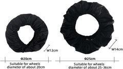 LSUWDE 4 Pcs Baby Stroller Wheel Covers, Pram Wheel Covers, Stroller Wheel Protective Cover, Oxford Fabric Baby Stroller Wheel Protectors, Waterproof and Dustproof, Stroller Accessories