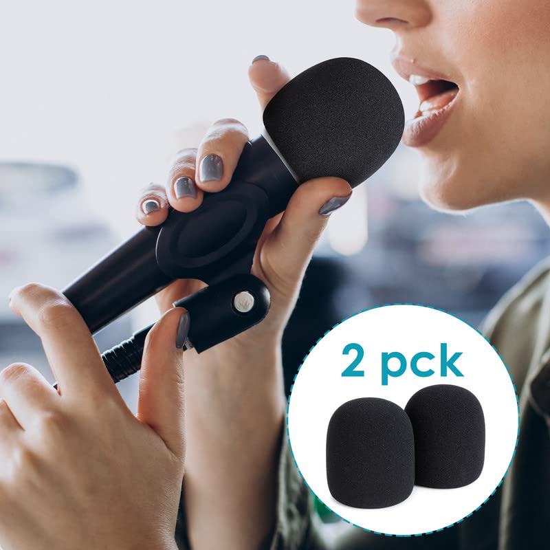 YOUSHARES Shure SM58 Microphone Cover Foam 2 Packs - SM58 Pop Shield Microphone Pop Filter for Shure SM58 Dynamic Vocal Microphone to Reduce Wind Noises